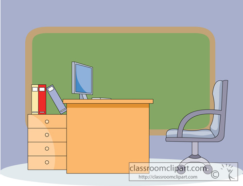 Classroom Desk Clipart