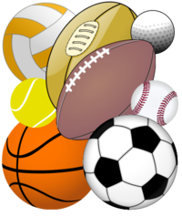 Collection Of Balls Used In Various Sports