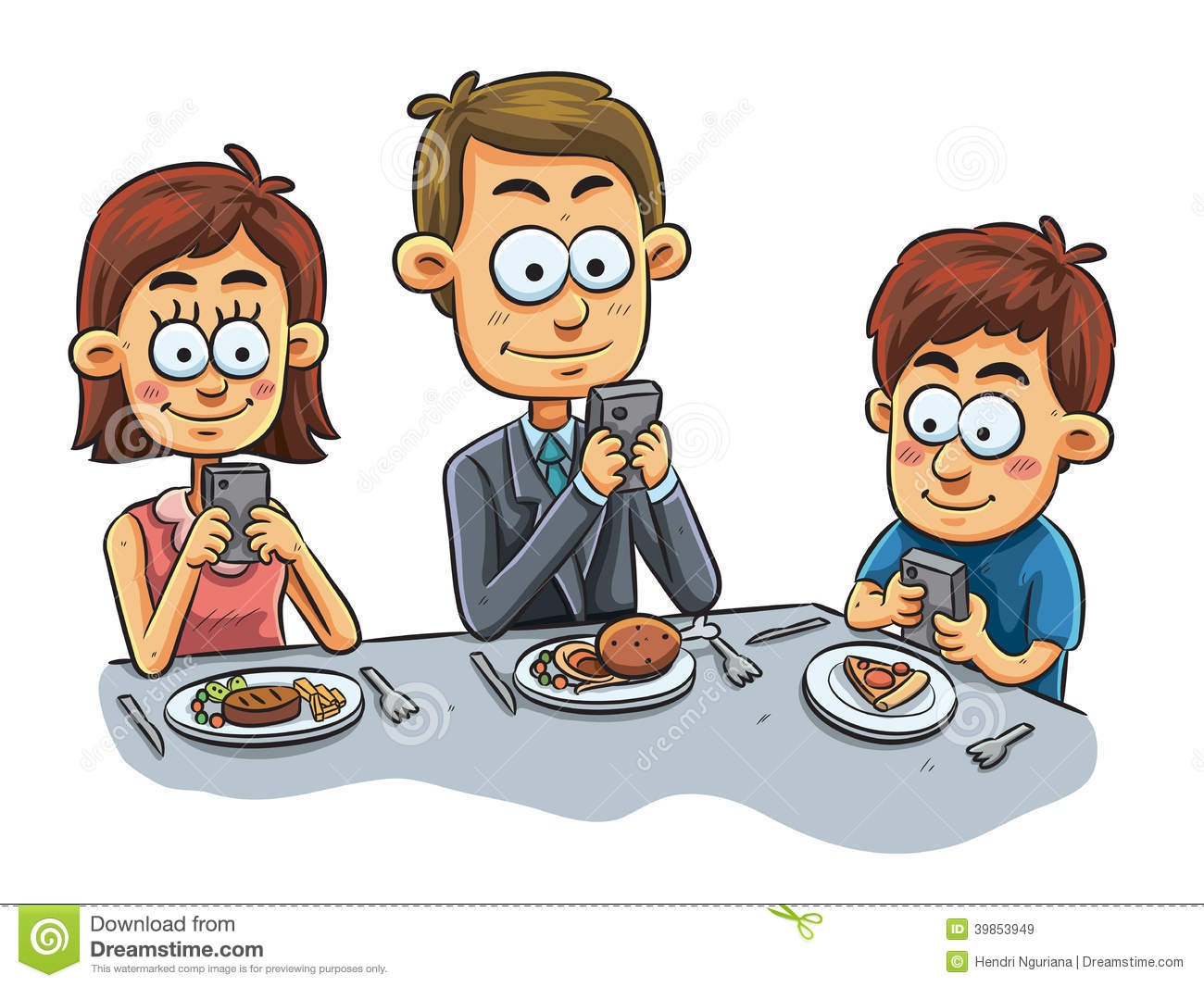 Family Eating Dinner Cartoon Family Eating Dinner Cartoon