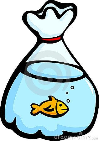 Fish In A Plastic Bag Vector Illustration Stock Images   Image
