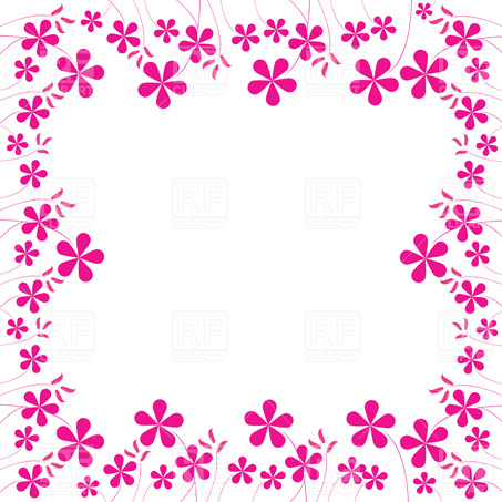 Pink Flowers Frame 3612 Borders And Frames Download Royalty Free