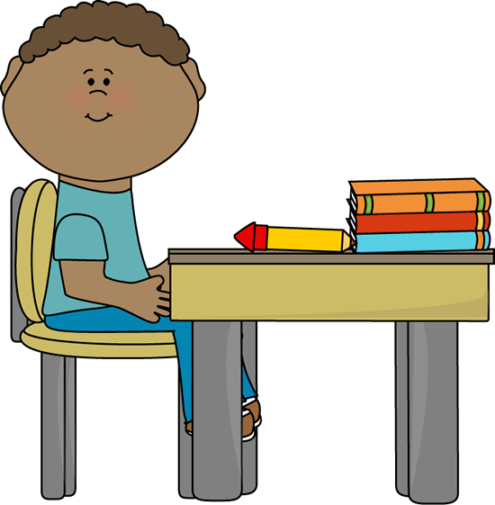 Student Sitting At Desk Clipart   Cliparts Co