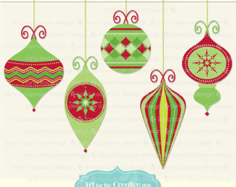 Christmas Ornament Clip Art Holida Y Digital Clipart