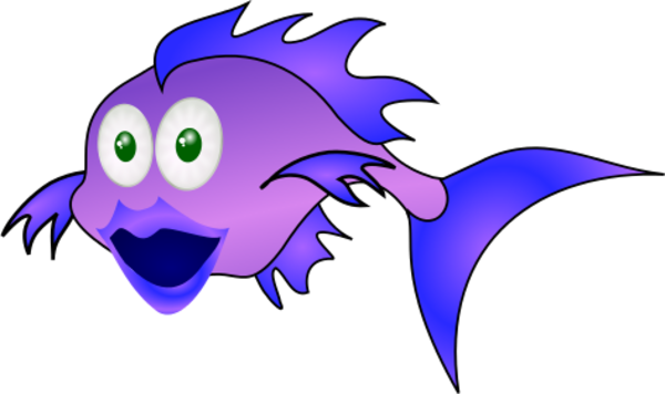 Purple Fish Clipart Color Variations