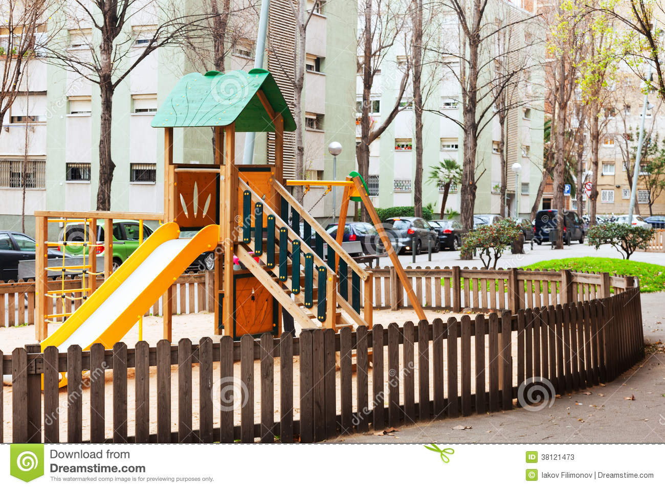 Wooden Playground Stock Photos   Image  38121473