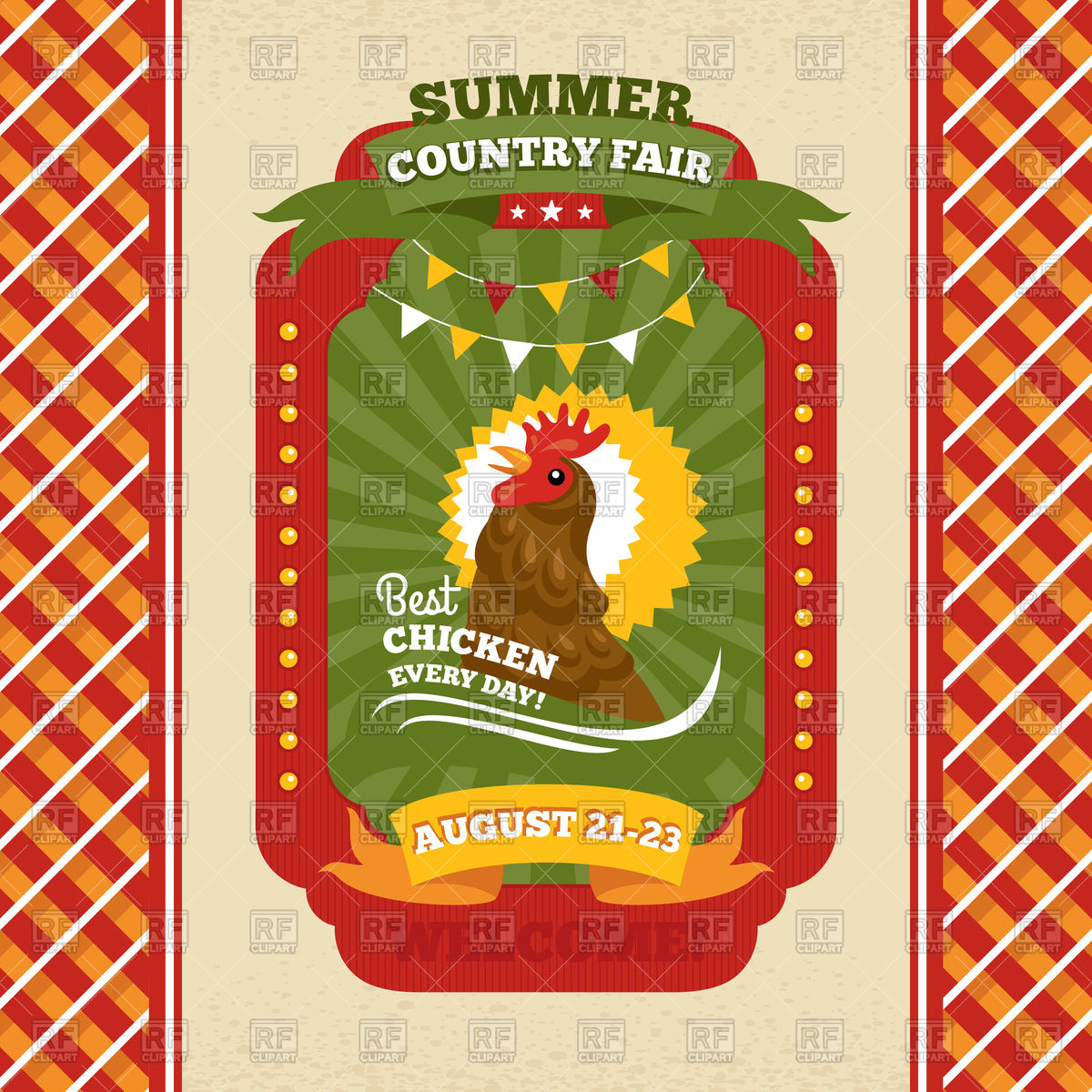 Country Fair Vintage Invitation Card With Rooster 93697 Download
