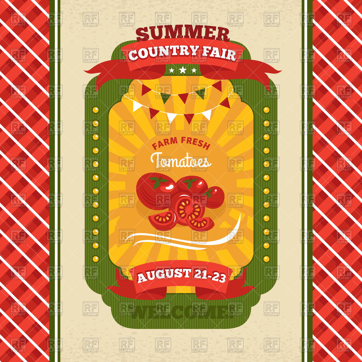 Country Fair Vintage Invitation Card With Tomatoes 93696 Calendars