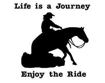 Life Is A Journey Enjoy The Ride La Dy Reining Horse Decal Vinyl