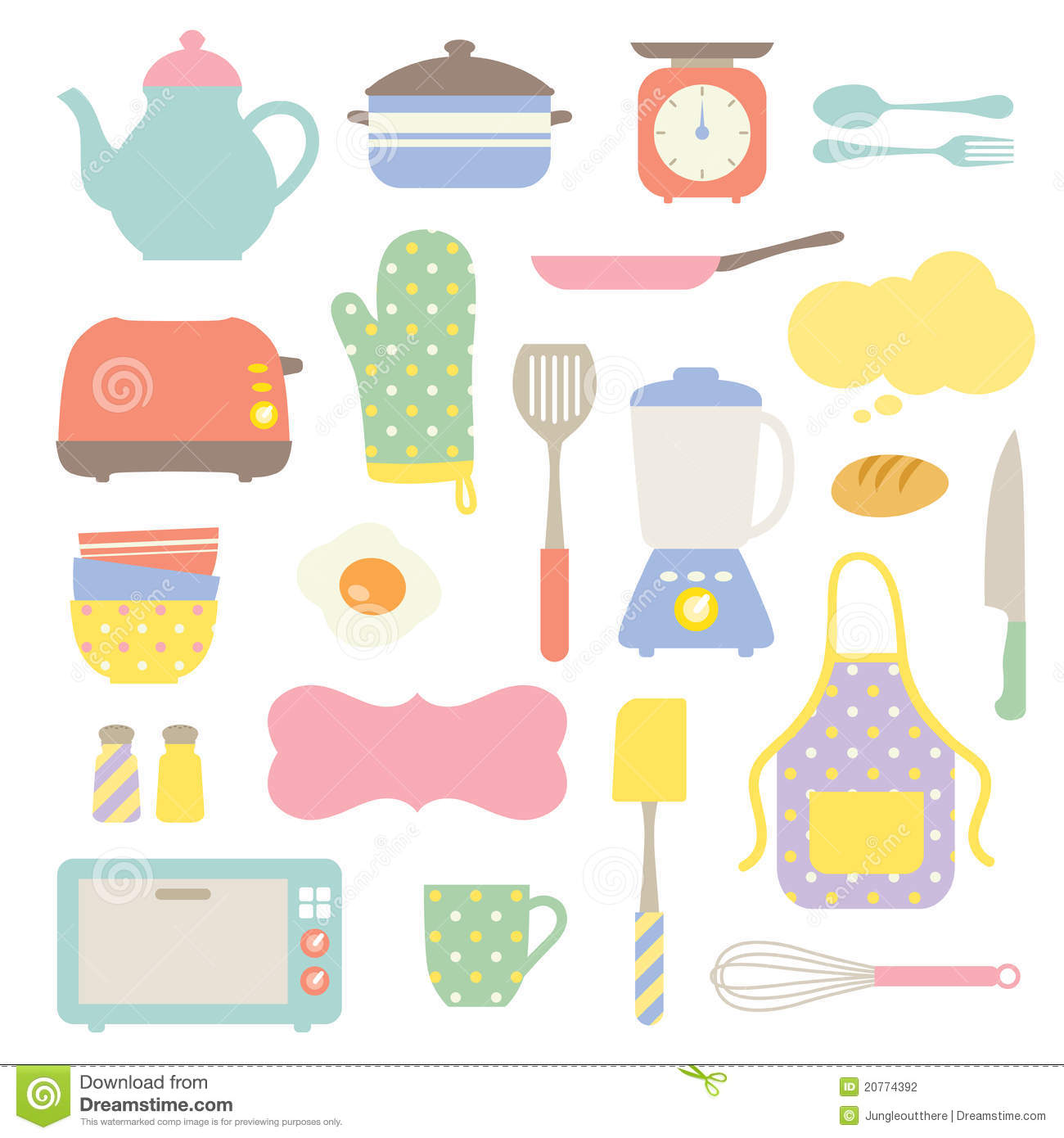Cute Cooking Utensils Clipart Cute Kitchen Collection