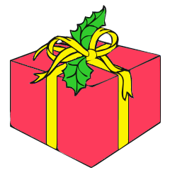 Holiday Christmas Gifts Gift Box Gold Ribbon Package Gold Ribbon And