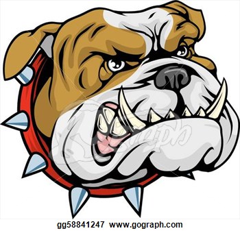 Mean Bulldog Mascot Illustration