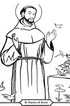 Pray Learn Saints On Pinterest   Coloring Pages Catholic And Cathol    