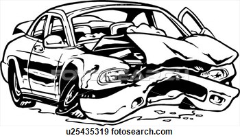 Car Auto Automobile Wreck Crashed  Fotosearch   Search Clipart