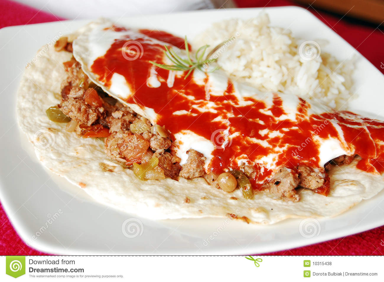 Mexican Minced Meat Tortilla Royalty Free Stock Photos   Image