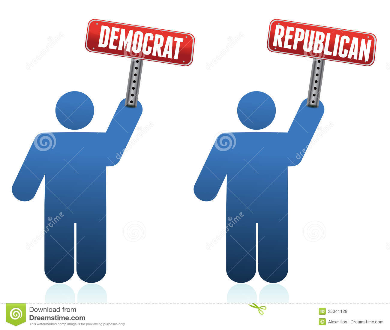 Democrat And Republican Icons Royalty Free Stock Photos   Image