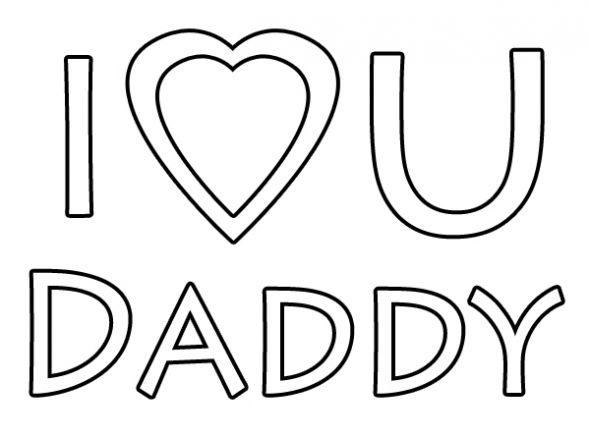 Love You Daddy Coloring Page More Clip Art Free Daddy Coloring Happy