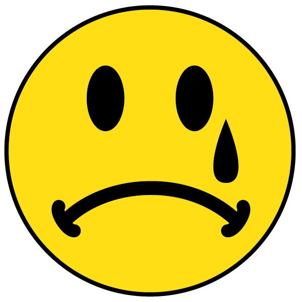Sad Smiley Face With Tear Crying Tears Clipart