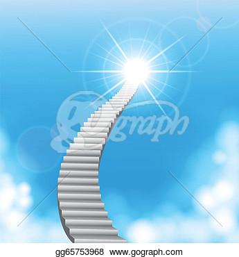 Clipart   Vector Illustration Of The Stairway To Heaven   Stock