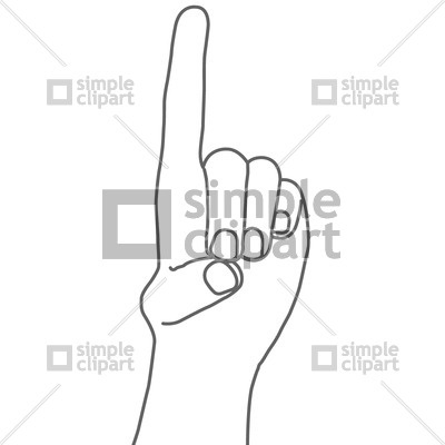 Index Finger Sign   Attention Download Royalty Free Vector Clipart    