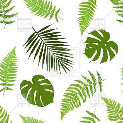 Tropical Leaves Seamless Pattern 98877 Download Royalty Free Vector