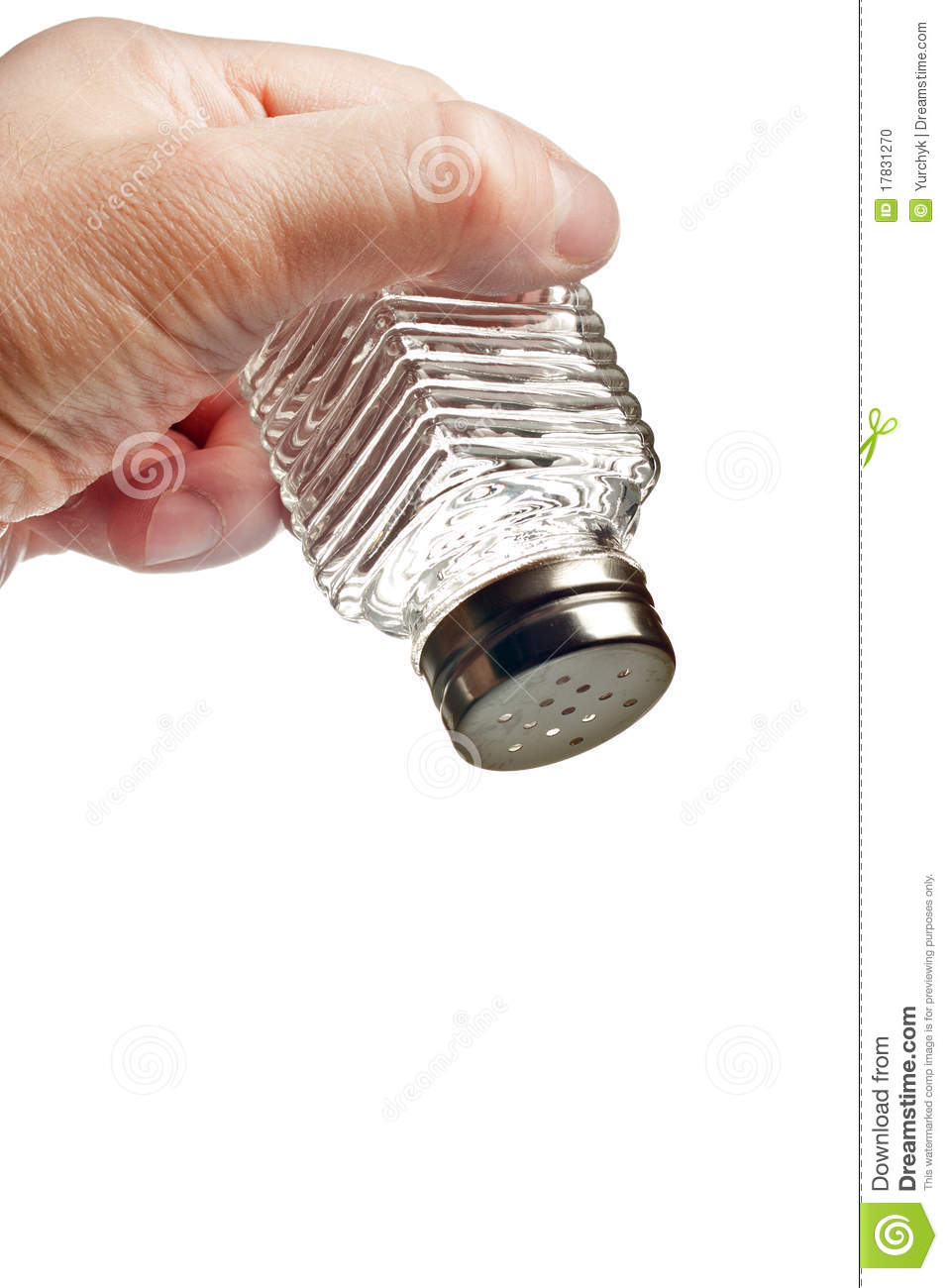 Hand Holding Salt Shaker Stock Photo   Image  17831270