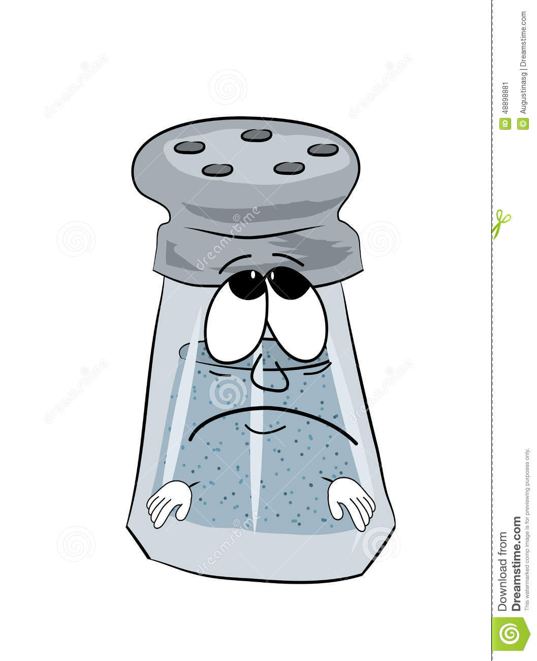 Sad Salt Cartoon Stock Illustration   Image  48898881