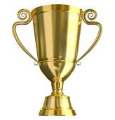 Golden Trophy Cup Isolated   Clipart Graphic