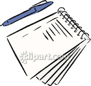 Notebook Clipart A Pen And A Spiral Notebook Royalty Free Clipart
