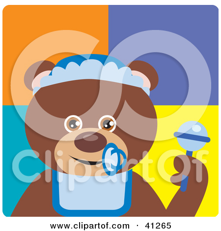 Clipart Illustration Of A Brown Bear Baby Boy Character By Dennis
