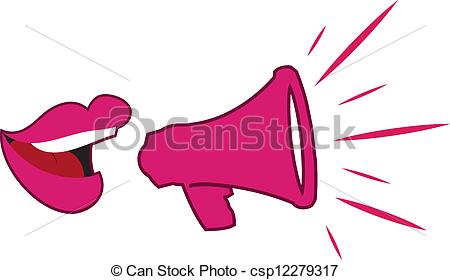Labios   Womans Lips Talking Megaphone Csp12279317   Buscar Clipart