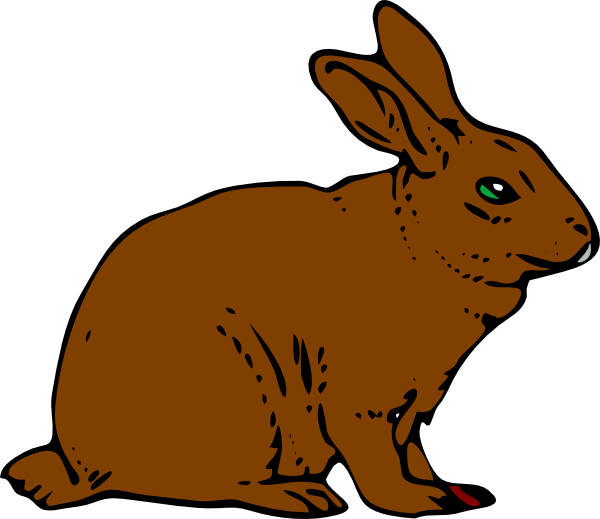 Brown Rabbit Clip Art At Clker Com   Vector Clip Art Online Royalty