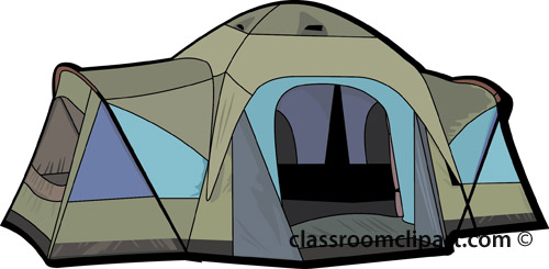 Camping   Campers Tent 0409   Classroom Clipart