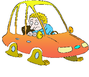 Cartoon Cars Flat Tires Clipart