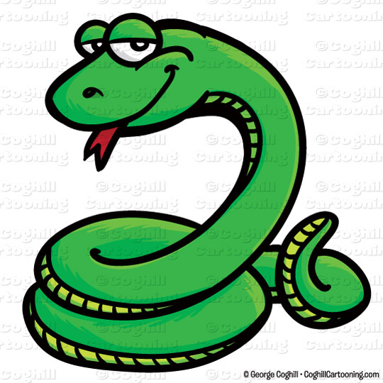 Cartoon Snake Clipart Graphic   Royalty Free Vector Clip Art Stock