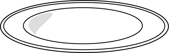 Plate Clip Art Image   Black And White Outline Of A Large Dinner Plate