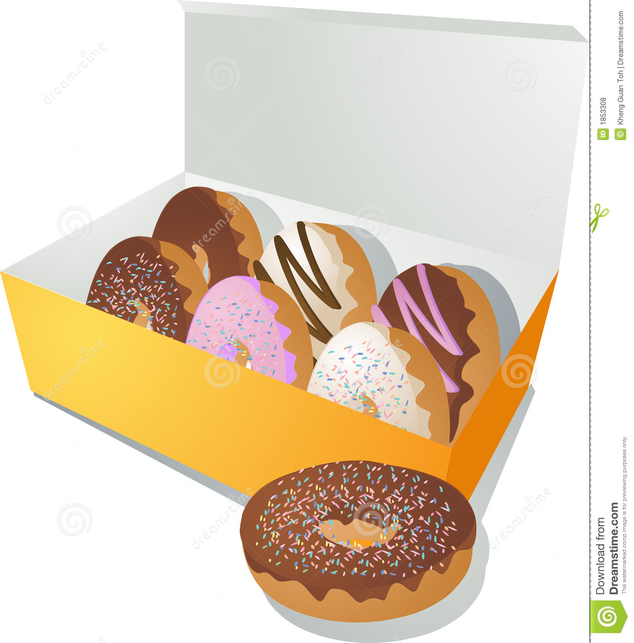 Box Of Donuts Clipart Donuts In A Box Royalty Free