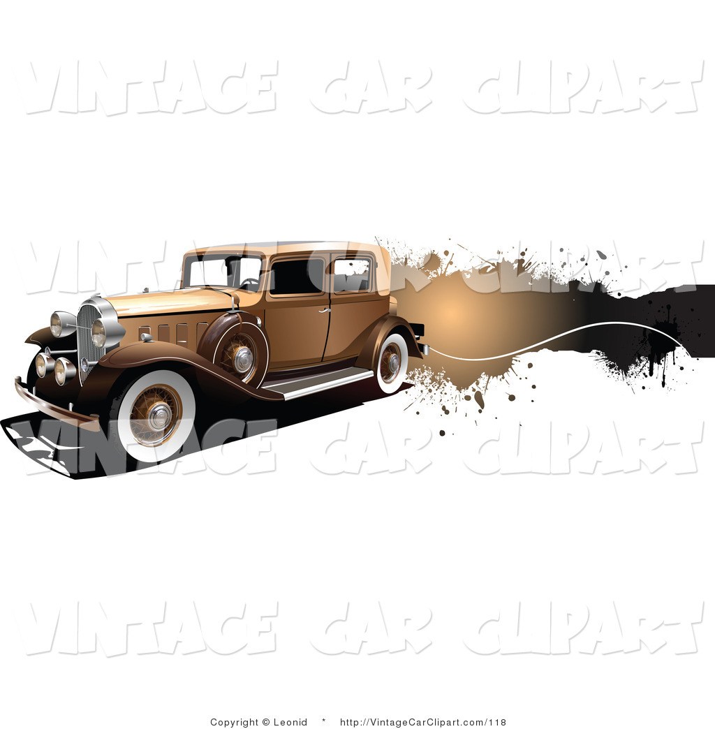 Brown Car Clipart Royalty Free Stock Vintage Car