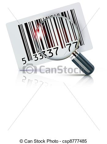 Vector Illustration Of Cool Identification Barcode Sticker With