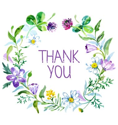 Watercolor Thank You Card Vector   Paper Love   Pinterest