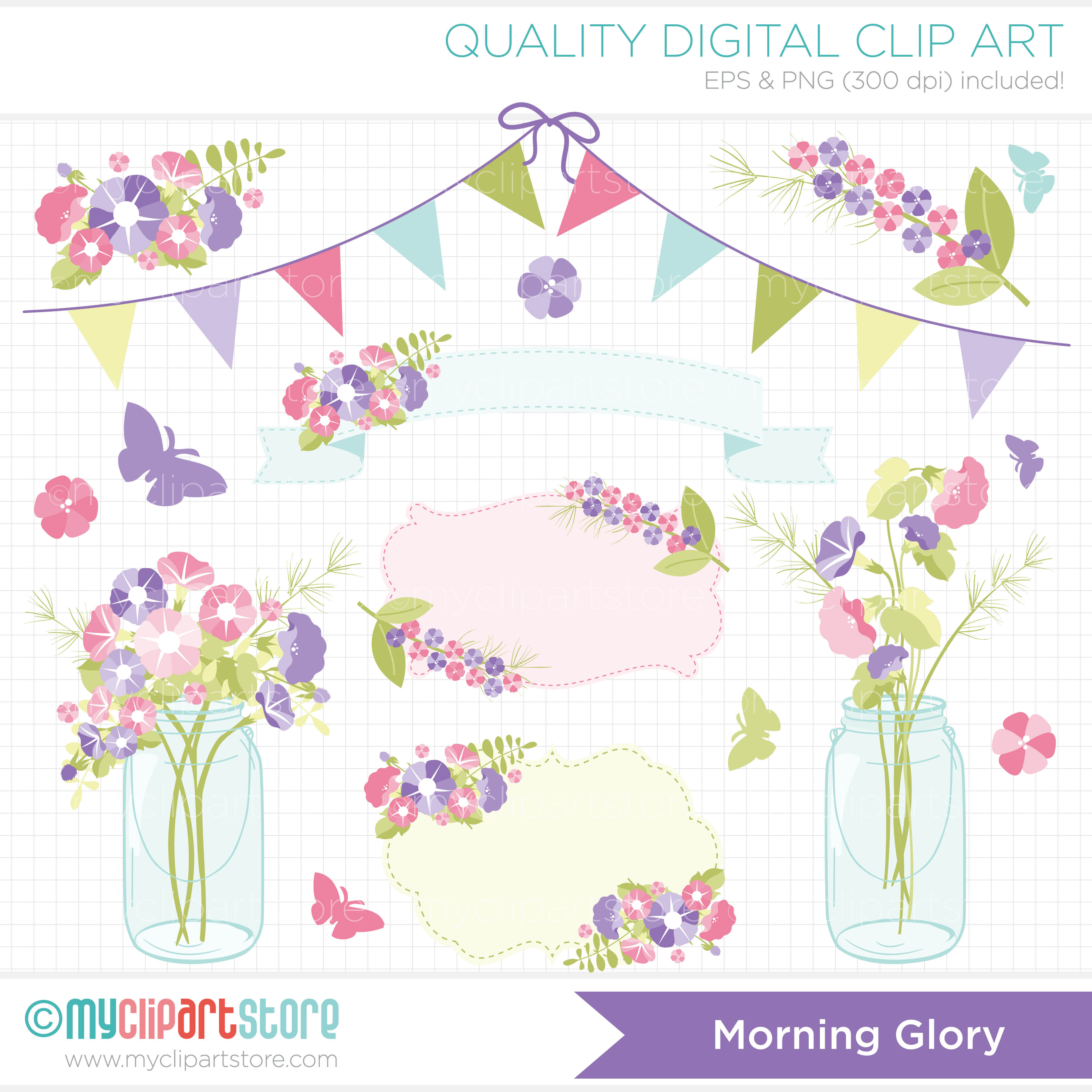 Clip Art   Flowers   Morning Glory  Mother S Day    Myclipartstore