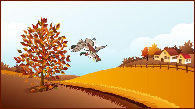 Clip Art Of An Autumn Landscape   Dixie Allan