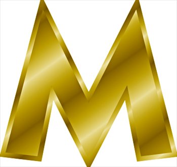 Free Gold Letter M Clipart   Free Clipart Graphics Images And Photos    