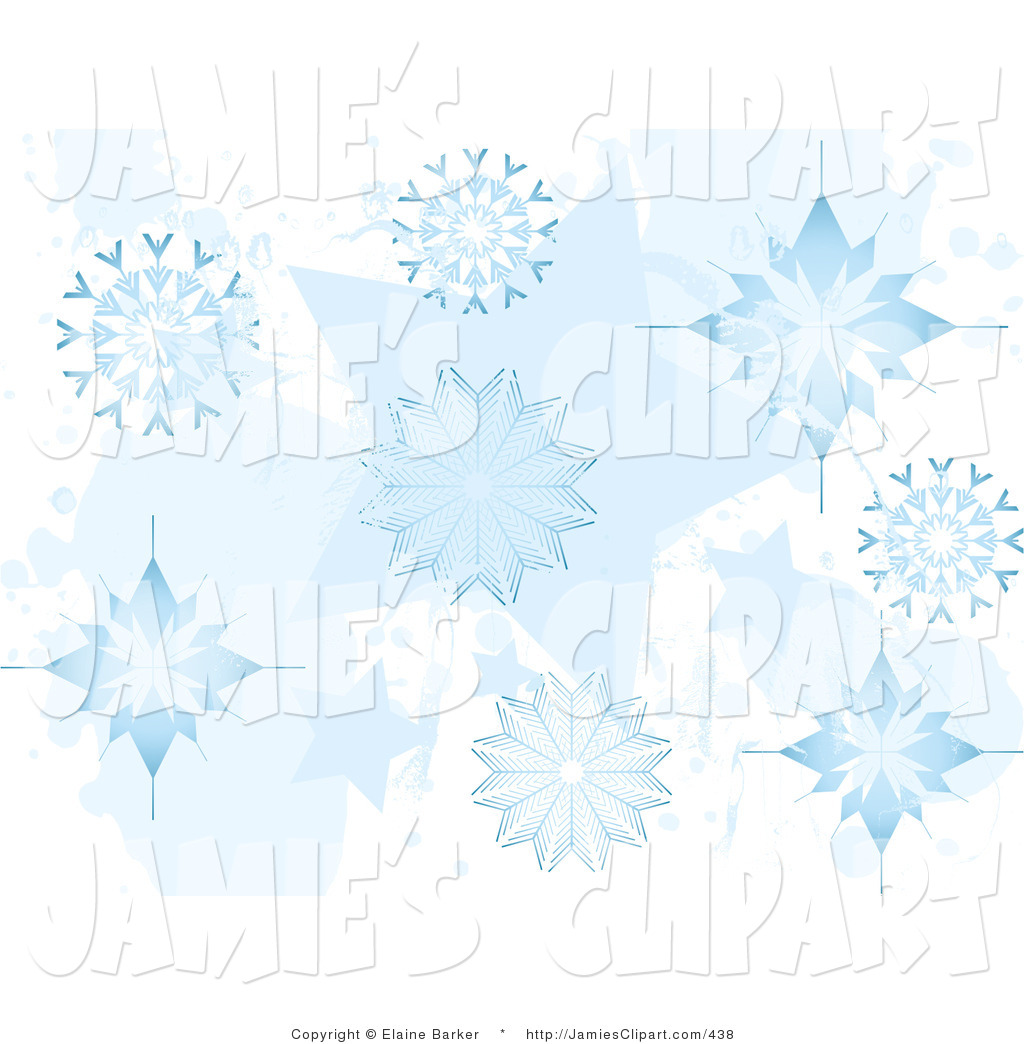 Clip Art Of A Christmas Background Of Elegant Pale Blue Falling    
