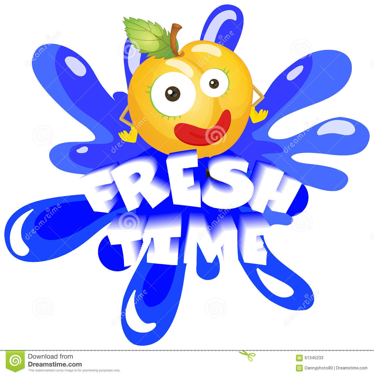 Peach With Happy Face Stock Vector   Image  61345233