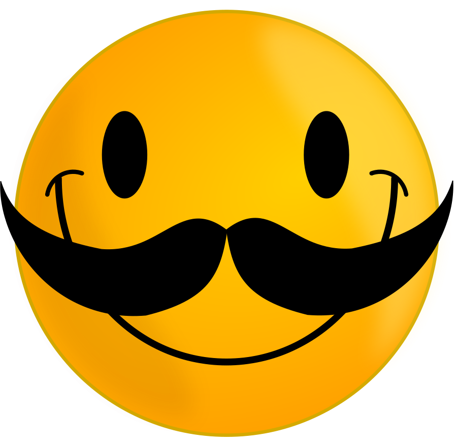 Smile With Mustache Clipart Large Size