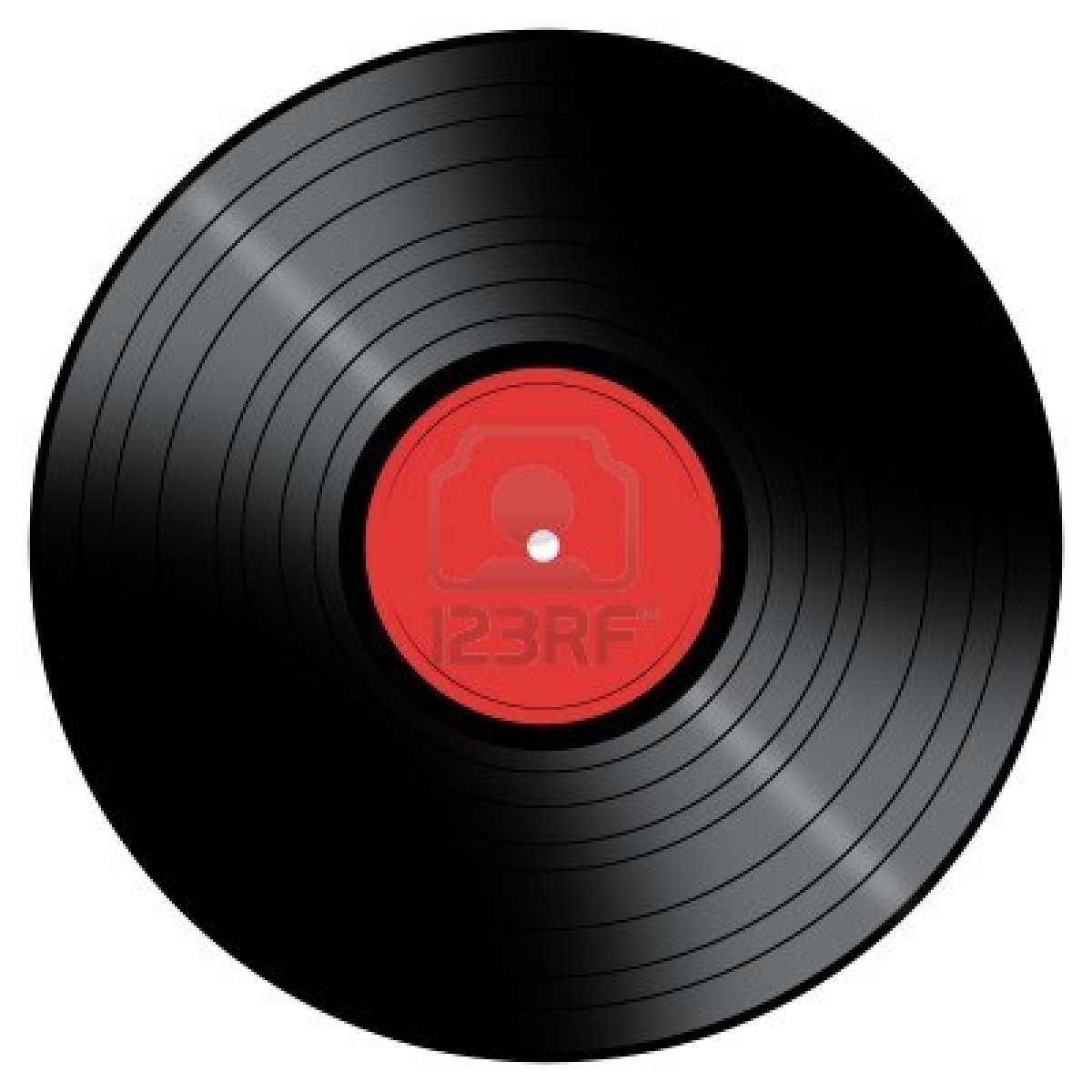 5027967 Vinyl Record With A Color Center On A White Background   Hub