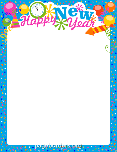 New Year S Eve Border  Clip Art Page Border And Vector Graphics