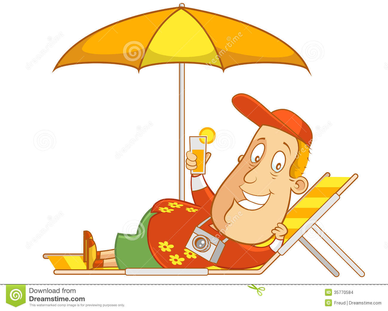 Relaxation Clipart Abe The Tourist   Relaxing On