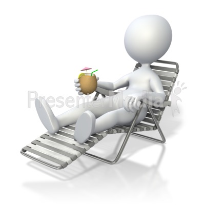 Stick Figure Relaxing In Beach Chair   3d Figures   Great Clipart For    