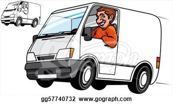 Drawing   Delivery Van  Clipart Drawing Gg57740732   Gograph